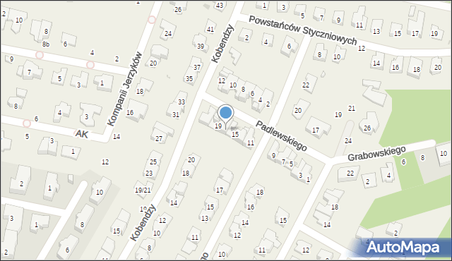 Latchorzew, Padlewskiego Zygmunta, gen., 17, mapa Latchorzew