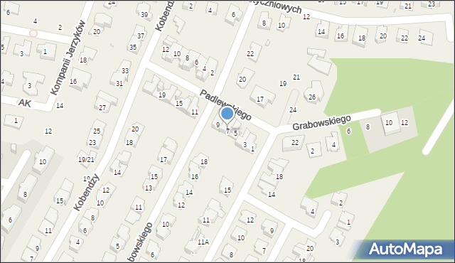 Latchorzew, Padlewskiego Zygmunta, gen., 7, mapa Latchorzew