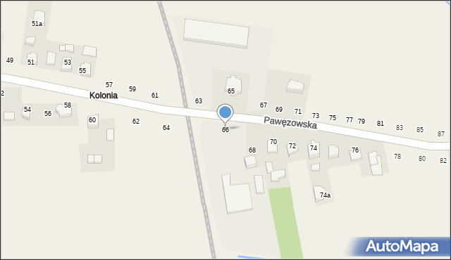 Łęg Tarnowski, Pawęzowska, 66, mapa Łęg Tarnowski