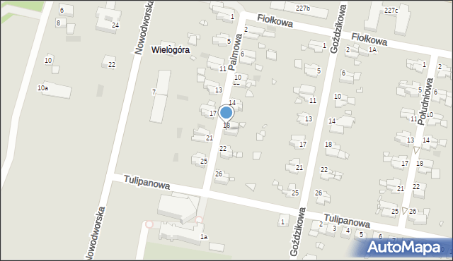 Legnica, Palmowa, 20, mapa Legnicy