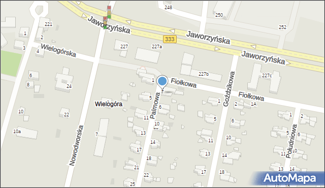 Legnica, Palmowa, 4, mapa Legnicy