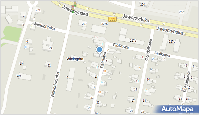 Legnica, Palmowa, 7, mapa Legnicy