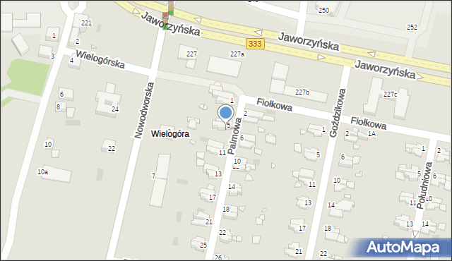 Legnica, Palmowa, 7, mapa Legnicy