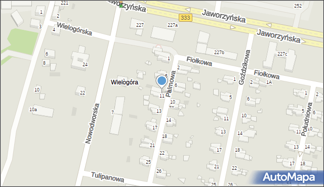Legnica, Palmowa, 9, mapa Legnicy
