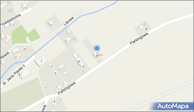 Łękawica, Parkingowa, 15, mapa Łękawica