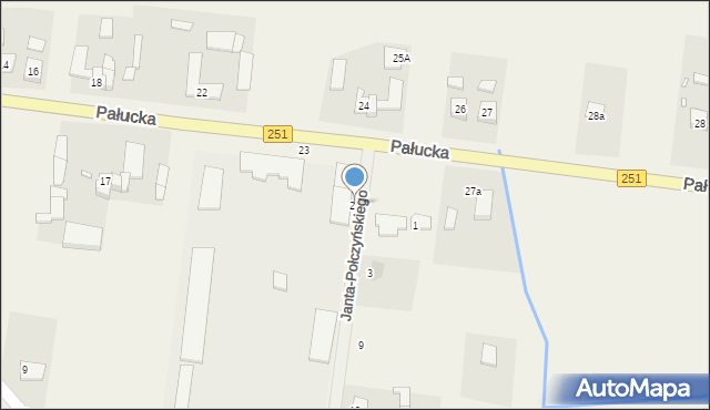 Łekno, Pałucka, 21, mapa Łekno