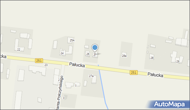 Łekno, Pałucka, 27, mapa Łekno