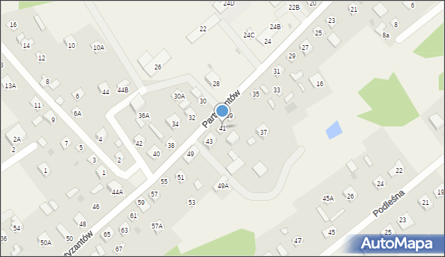 Leoncin, Partyzantów, 41, mapa Leoncin