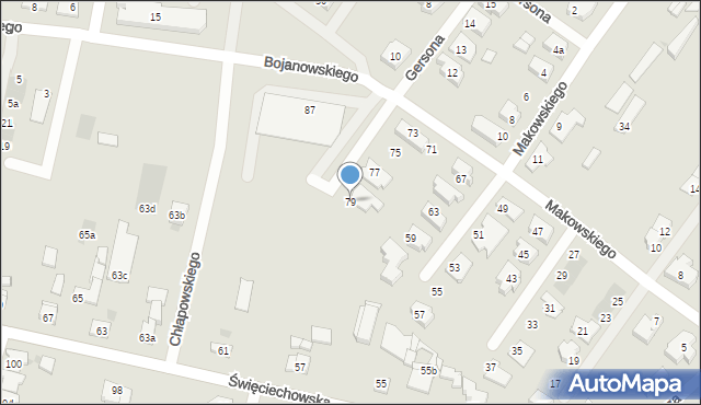 Leszno, Pankiewicza Józefa, 79, mapa Leszno