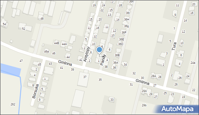 Lesznowola, Pandy, 3, mapa Lesznowola