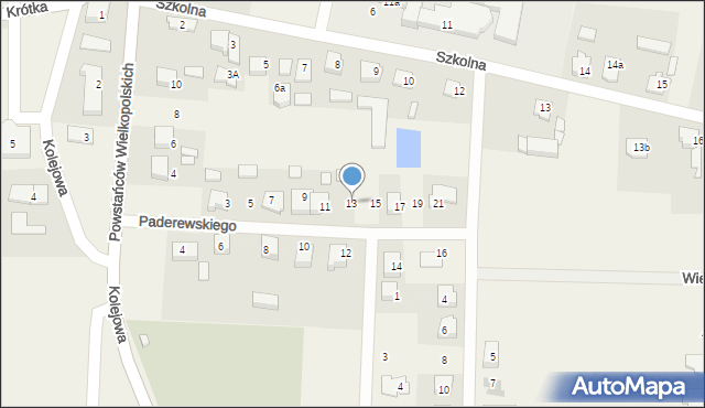 Lewków, Paderewskiego Ignacego Jana, 13, mapa Lewków