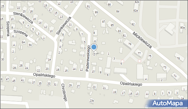 Leżajsk, Paderewskiego Ignacego Jana, 2, mapa Leżajsk