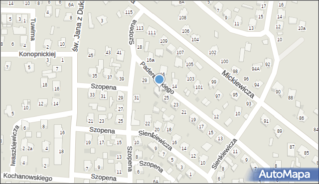 Leżajsk, Paderewskiego Ignacego Jana, 27, mapa Leżajsk