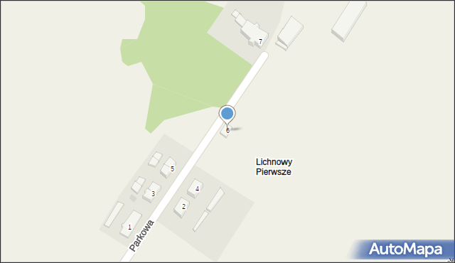 Lichnowy, Parkowa, 6, mapa Lichnowy