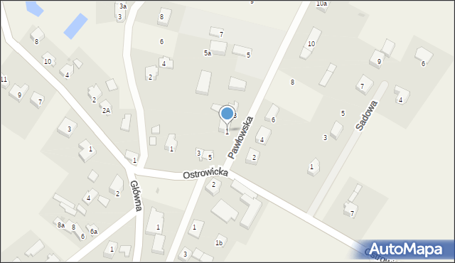 Lichnowy, Pawłowska, 1, mapa Lichnowy