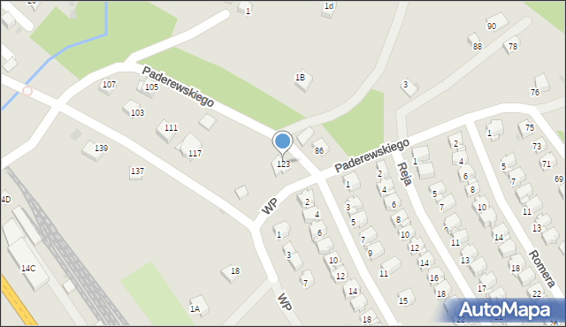 Limanowa, Paderewskiego Ignacego Jana, 123, mapa Limanowa