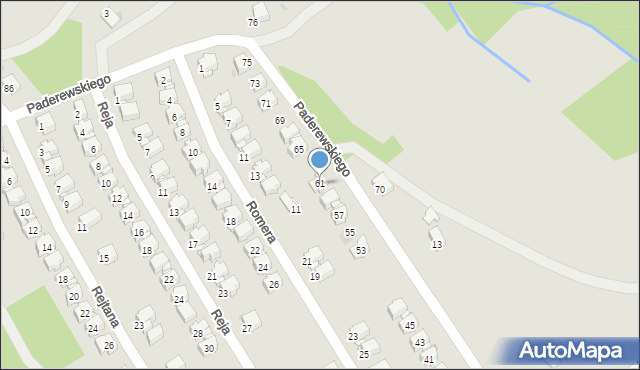 Limanowa, Paderewskiego Ignacego Jana, 61, mapa Limanowa
