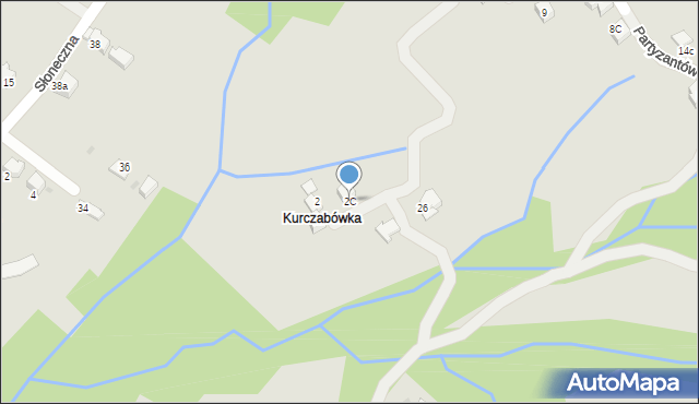 Limanowa, Partyzantów, 2C, mapa Limanowa