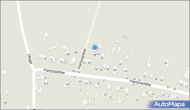 Lipsko, Partyzantów, 56, mapa Lipsko