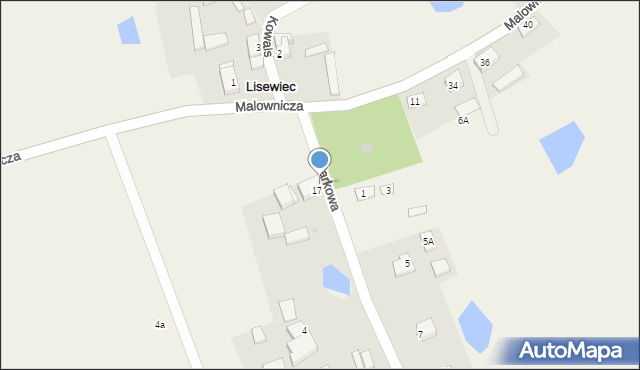 Lisewiec, Parkowa, 2, mapa Lisewiec