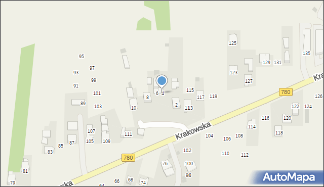 Liszki, Parkowa, 4, mapa Liszki