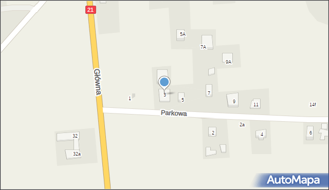 Łosino, Parkowa, 3, mapa Łosino