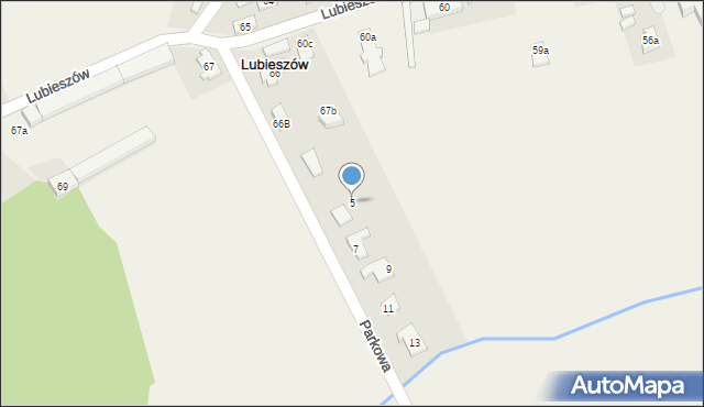 Lubieszów, Parkowa, 5, mapa Lubieszów