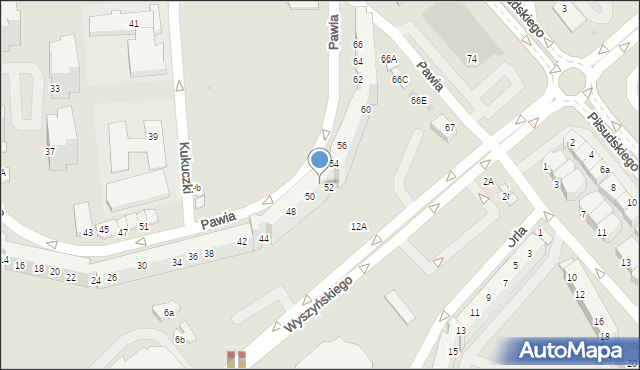Lubin, Pawia, 52b, mapa Lubin