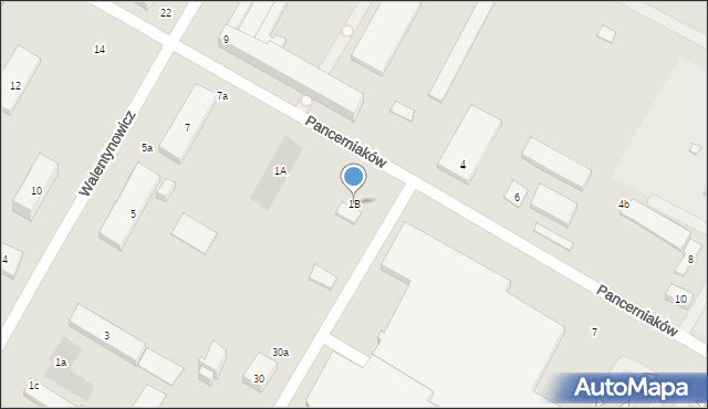 Lublin, Pancerniaków, 1B, mapa Lublina