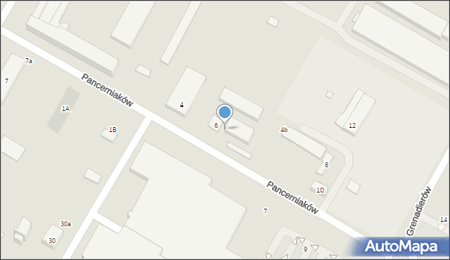 Lublin, Pancerniaków, 4a, mapa Lublina