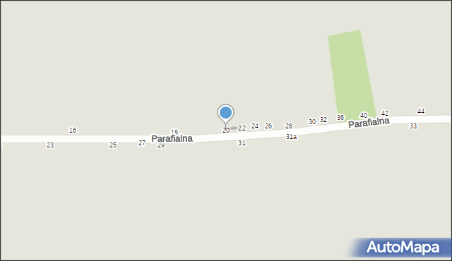 Lublin, Parafialna, 20, mapa Lublina