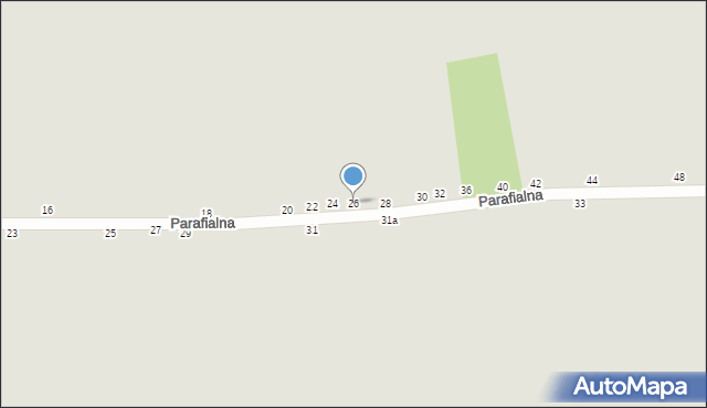 Lublin, Parafialna, 26, mapa Lublina