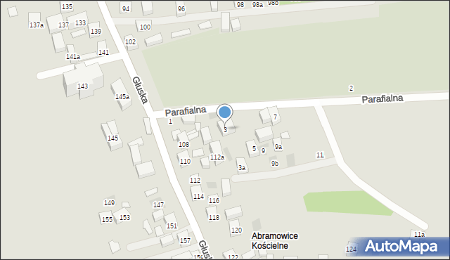 Lublin, Parafialna, 3, mapa Lublina