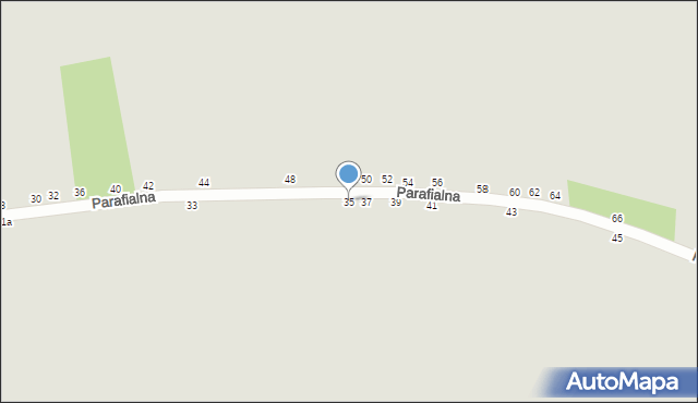 Lublin, Parafialna, 35, mapa Lublina