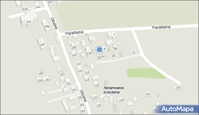 Lublin, Parafialna, 3a, mapa Lublina