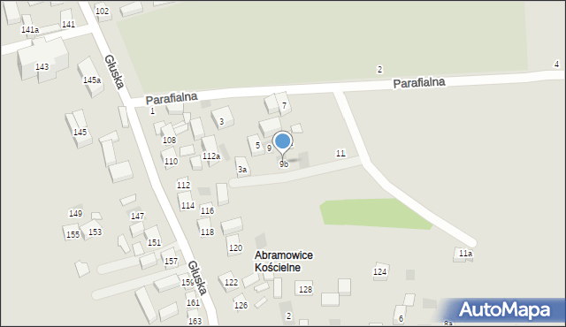 Lublin, Parafialna, 9b, mapa Lublina