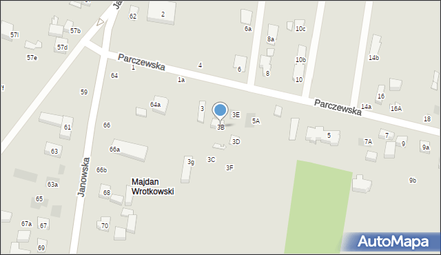 Lublin, Parczewska, 3B, mapa Lublina