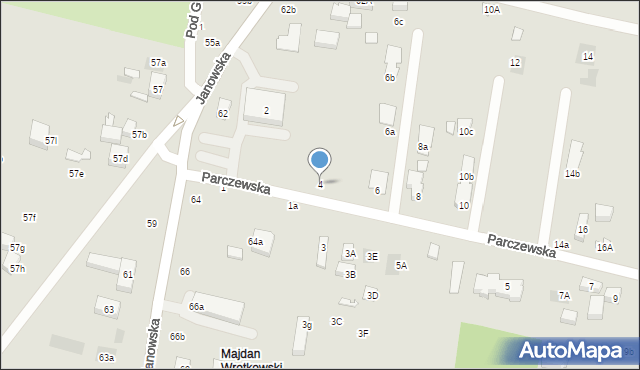 Lublin, Parczewska, 4, mapa Lublina