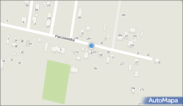 Lublin, Parczewska, 9, mapa Lublina