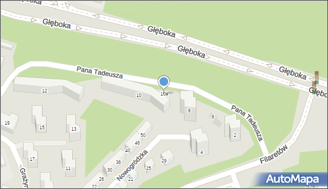 Lublin, Pana Tadeusza, 10a, mapa Lublina