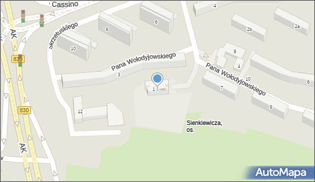 Lublin, Pana Wołodyjowskiego, 5, mapa Lublina