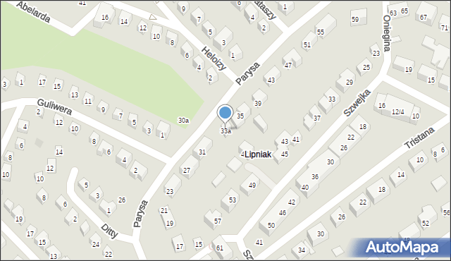 Lublin, Parysa, 33a, mapa Lublina