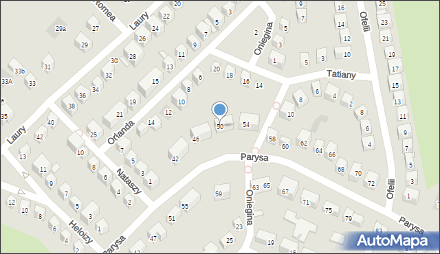 Lublin, Parysa, 50, mapa Lublina