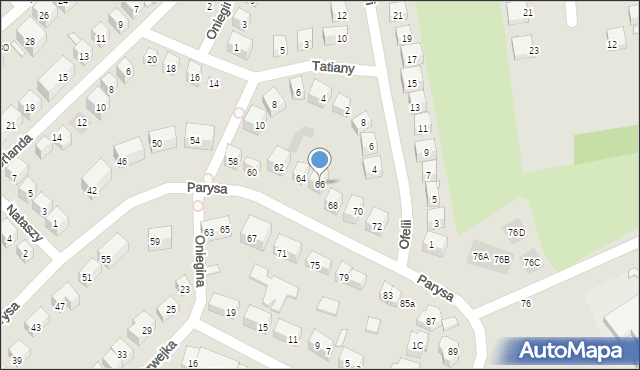 Lublin, Parysa, 66, mapa Lublina