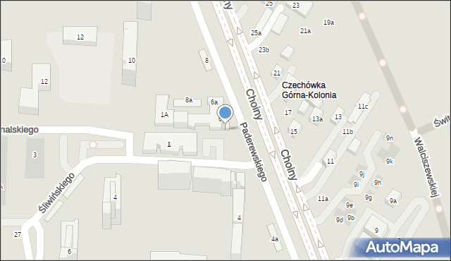 Lublin, Paderewskiego Ignacego Jana, 9, mapa Lublina