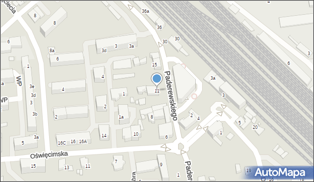 Lubliniec, Paderewskiego Ignacego Jana, 11, mapa Lubliniec