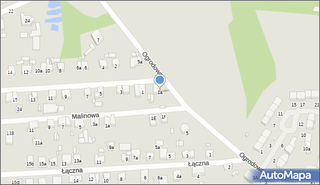 Luboń, Parkowa, 1a, mapa Luboń
