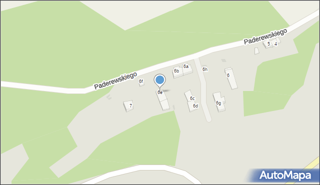 Lubsko, Paderewskiego Ignacego Jana, 6e, mapa Lubsko