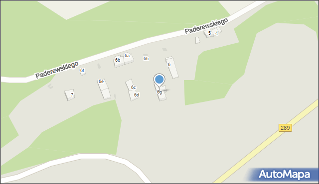 Lubsko, Paderewskiego Ignacego Jana, 6g, mapa Lubsko