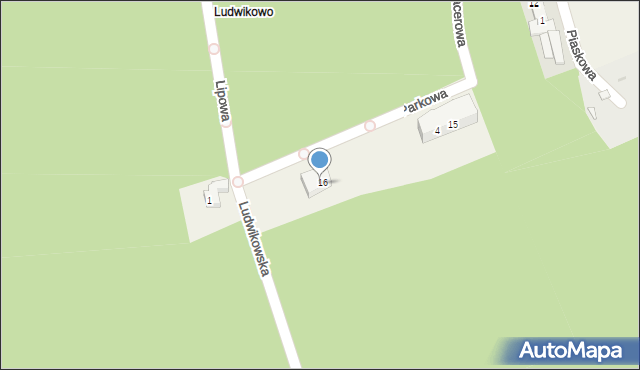 Ludwikowo, Parkowa, 2, mapa Ludwikowo